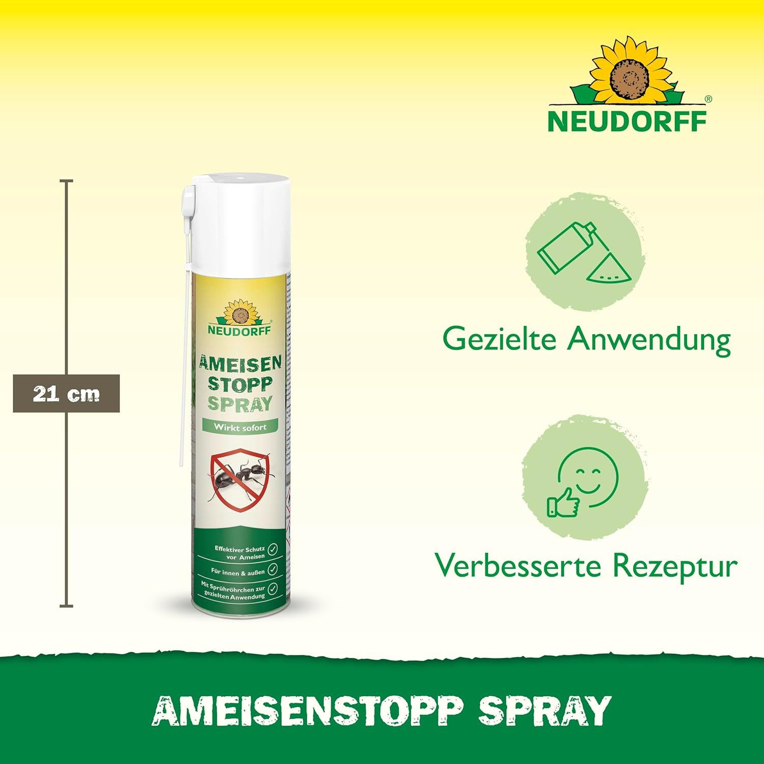 Neudorff Tierabwehrspray Neudorff AmeisenStopp Spray Ameisenspray für Innen und Außen, 300 ml, 1-St., gebrauchsfertiges Spray
