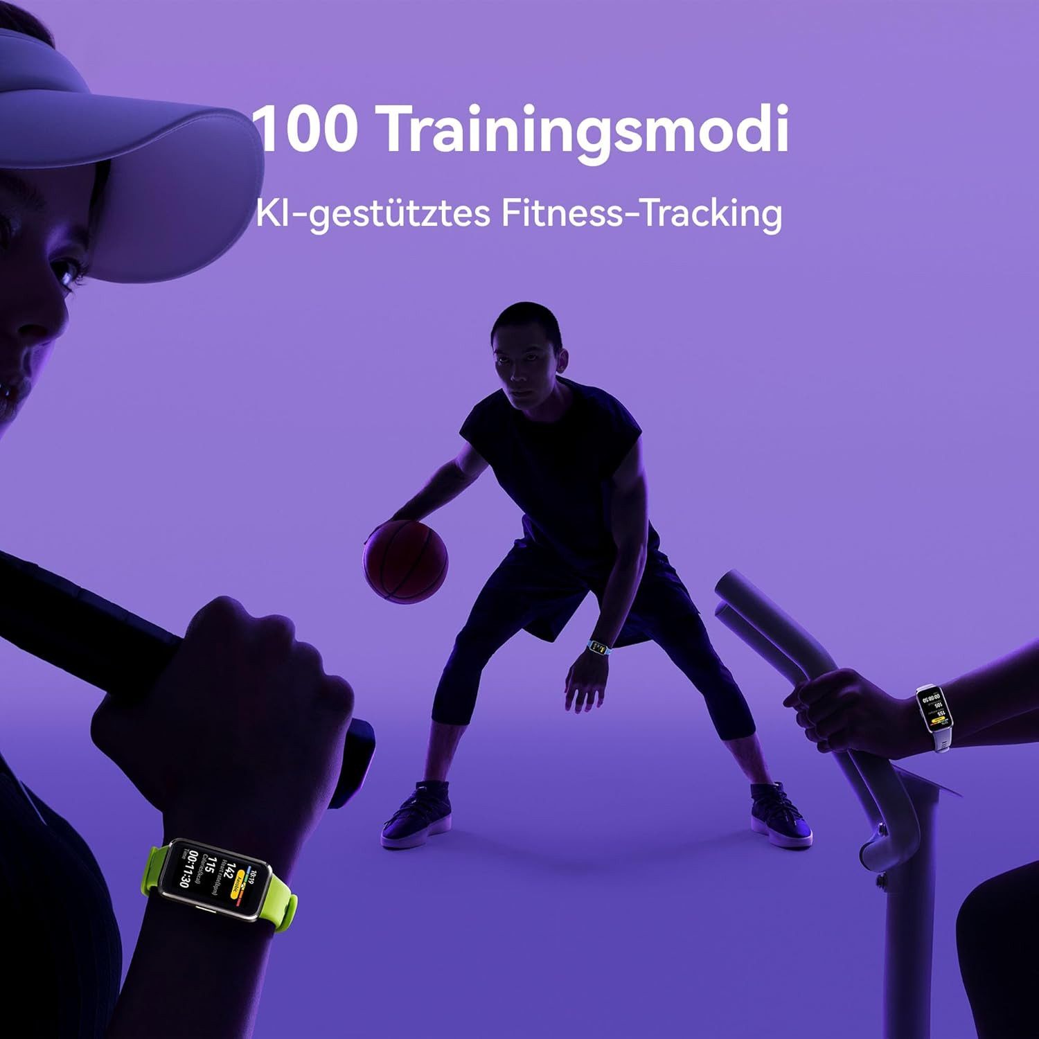 Huawei Fitness-Tracking Schlafanalyse 14 Tage Akkulaufzeit Herren's & Damen's Smartwatch (3,7 cm, Android iOS), AMOLED Display Bluetooth Anruf funktion