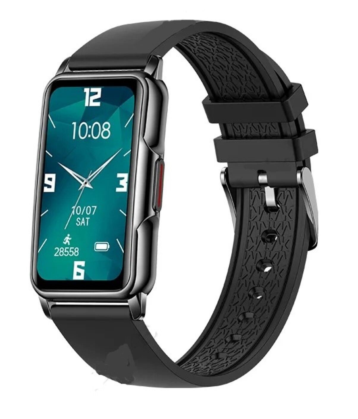 Nagham Ghazal Aswad Smartwatch 1,47 zoll Full Touch Herzfrequenz Sport Smart Armband Smartwatch