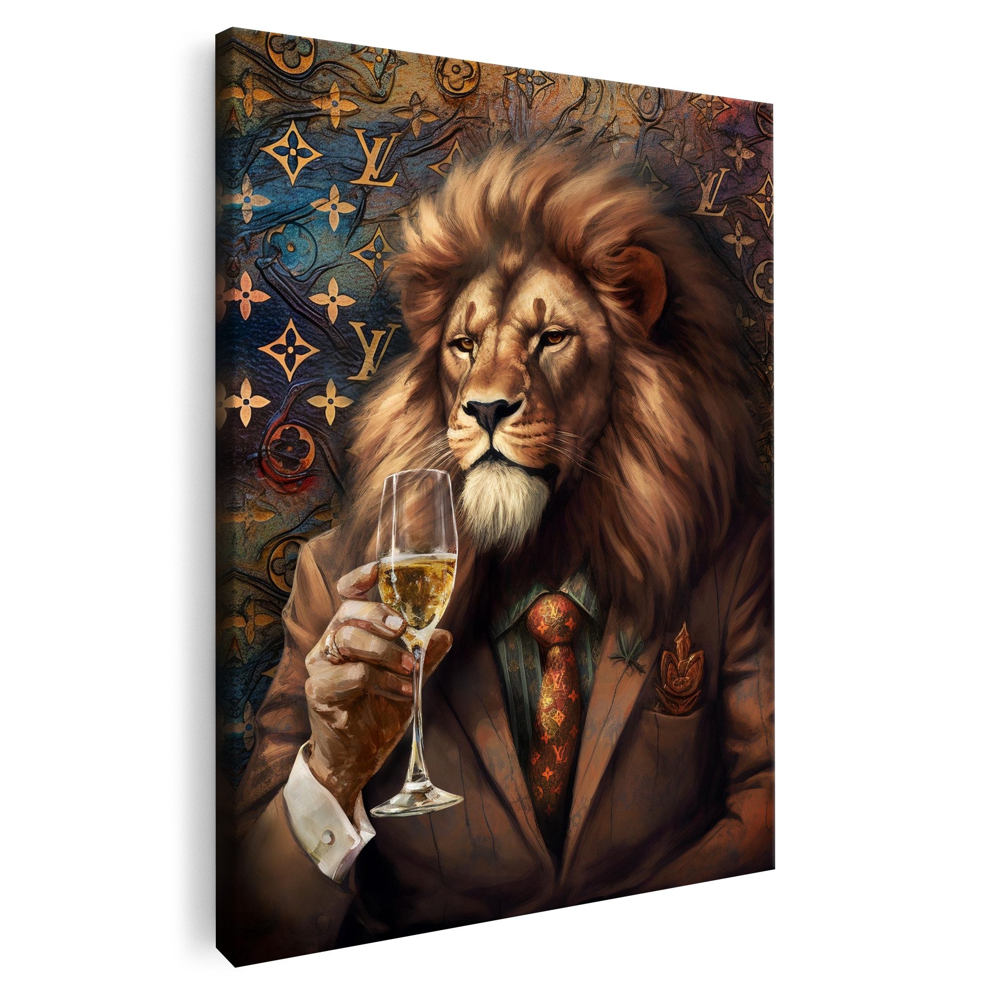 Artmazing Leinwandbild Sir Lion, XXL Leinwand 120x80, Poster & Kunstdrucke, günstig online kaufen