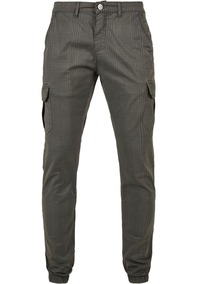 URBAN CLASSICS Funktionshose AOP Glencheck Cargo Jog Pants
