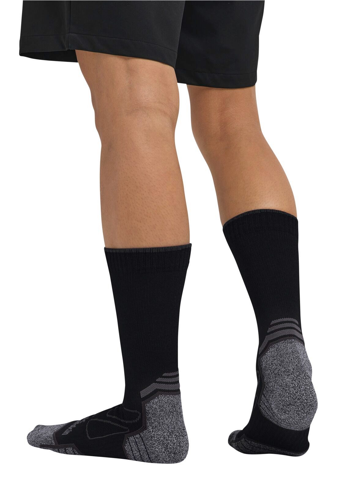 Jack Wolfskin Wandersocken Crew Vojo Light CL (geruchshemmend, schnelltrocknend) schwarz - 1 Paar