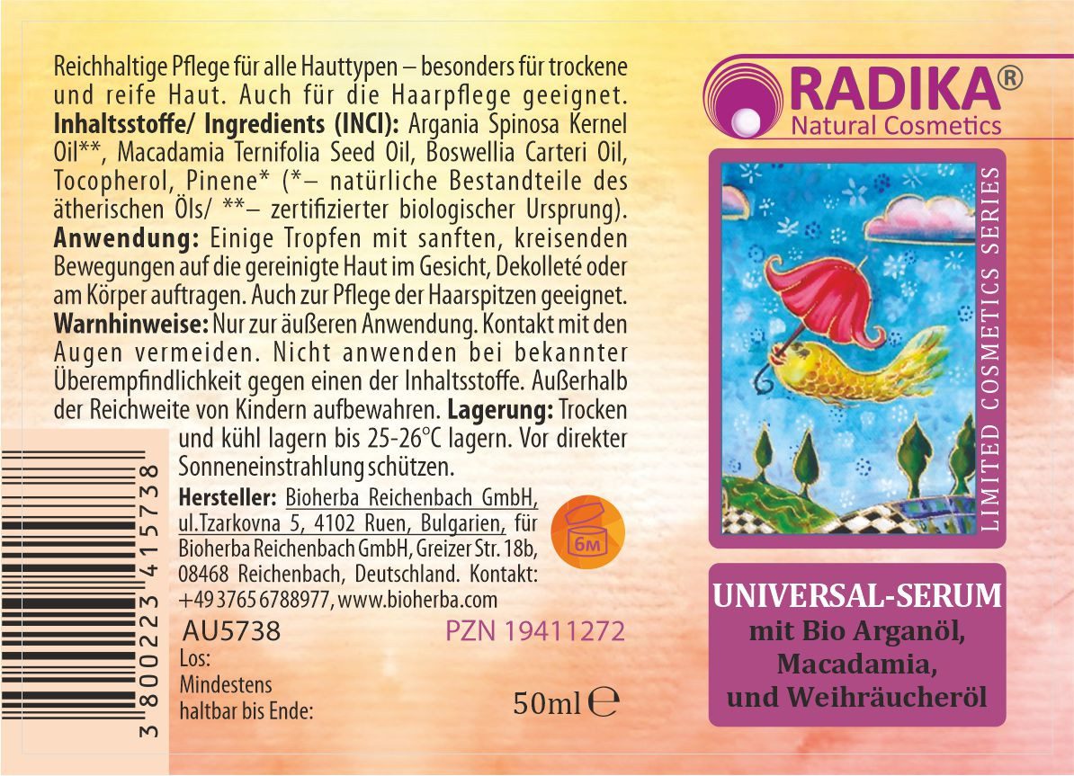 BIOHERBA R Haarserum Bioherba Universal-Serum mit Bio Arganöl und Macadamiaöl 50 ml
