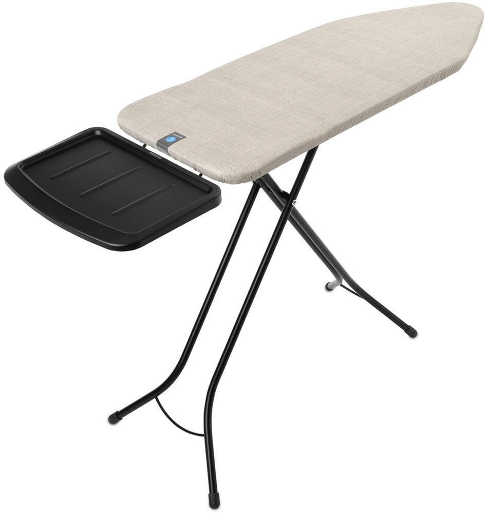 Brabantia Bügelbrett Bügeltisch C, 124 x 45 cm, Dst-Ablage Solide, Bügelfläche 124x45 cm, Fairtrade-zertifiziert