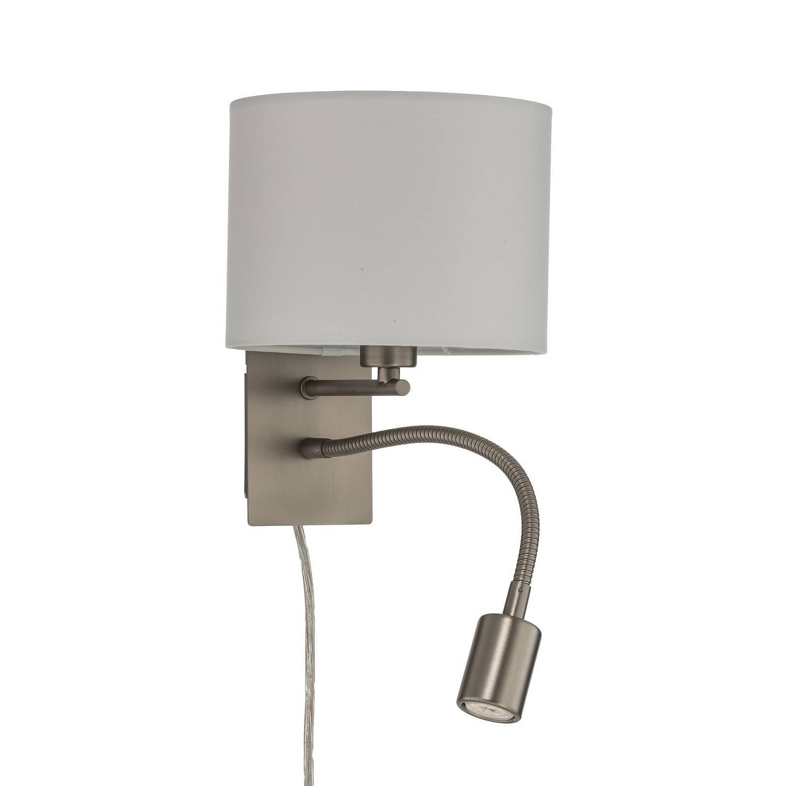 Lindby Wandleuchte Florens, Alu warmweiß IP20, 1 x 40 W E14 (exkl) + 1 x 4 W LED (inkl), warmweiß