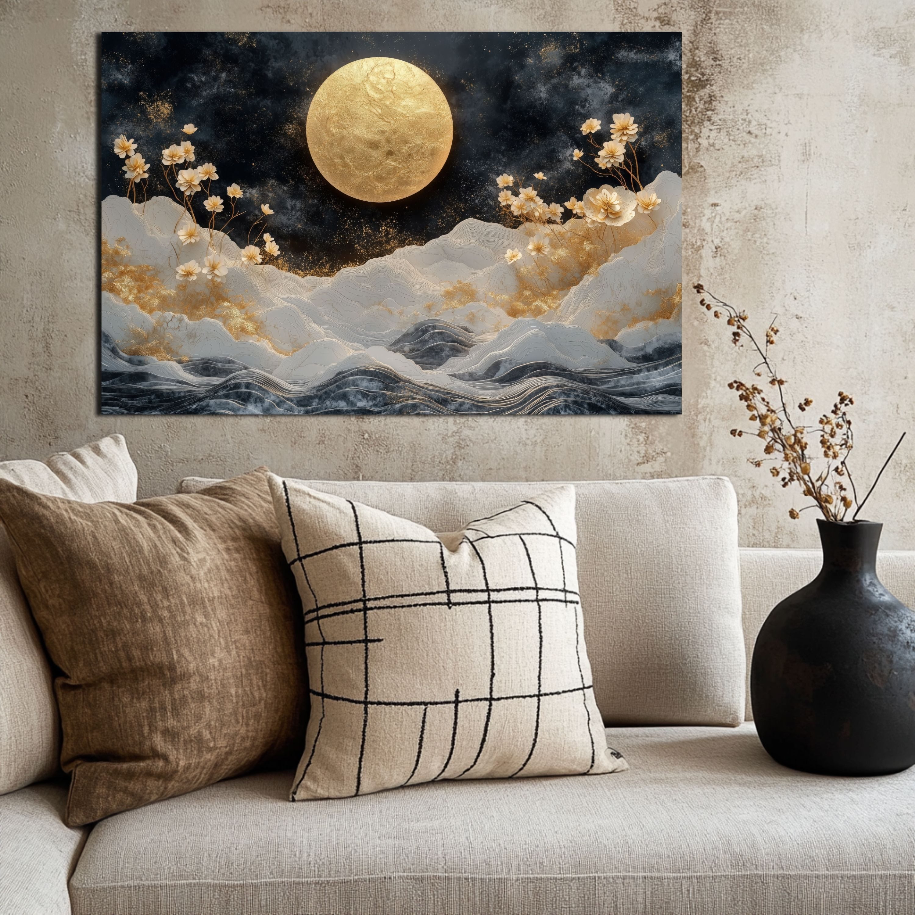 DARO Design Leinwandbild Modern Abstrakt Wandbilder XXL Wandbild Wand Deko günstig online kaufen