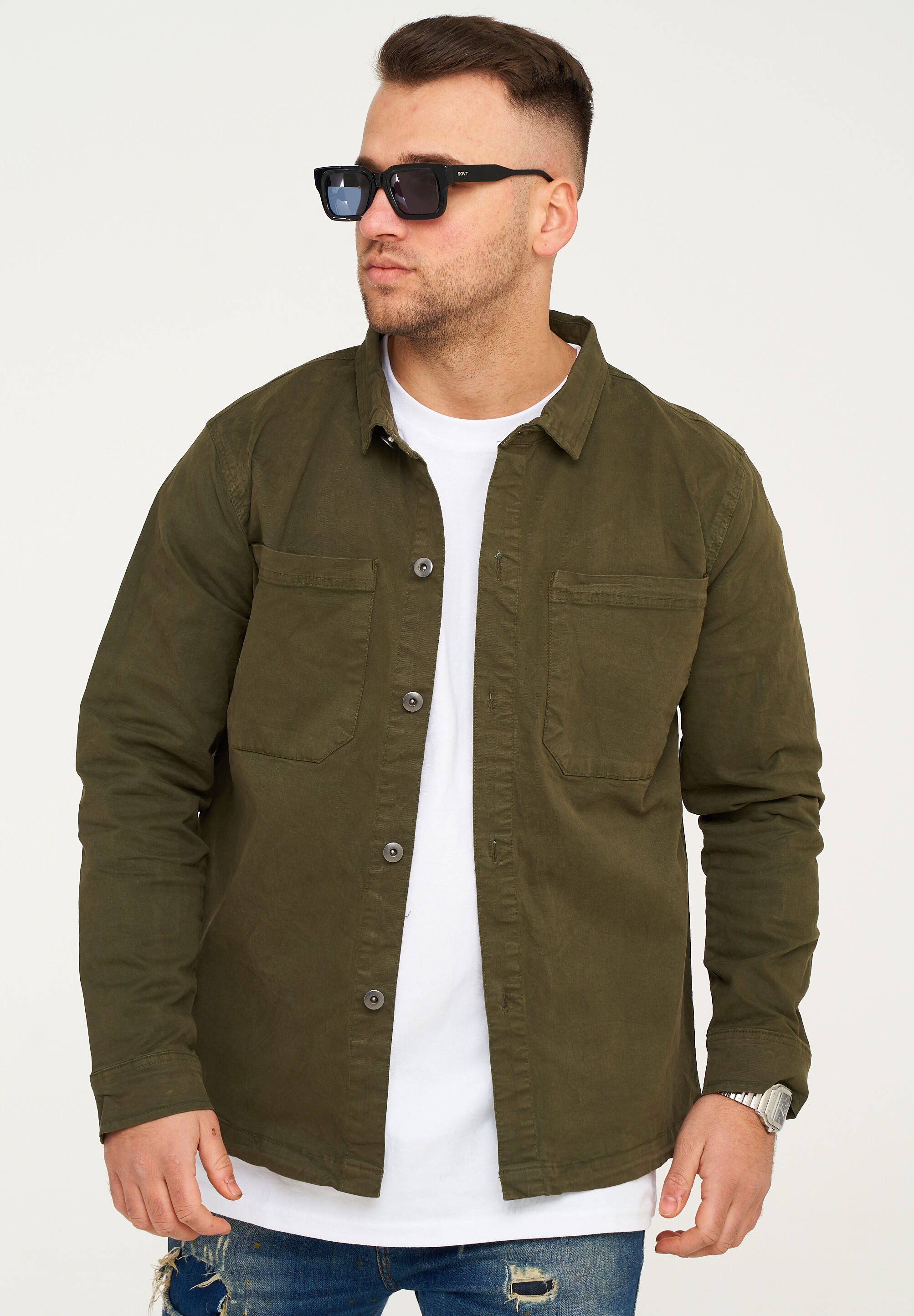 SOULSTAR Langarmhemd S2PLUNGE Herren Overshirt Freizeithemd günstig online kaufen