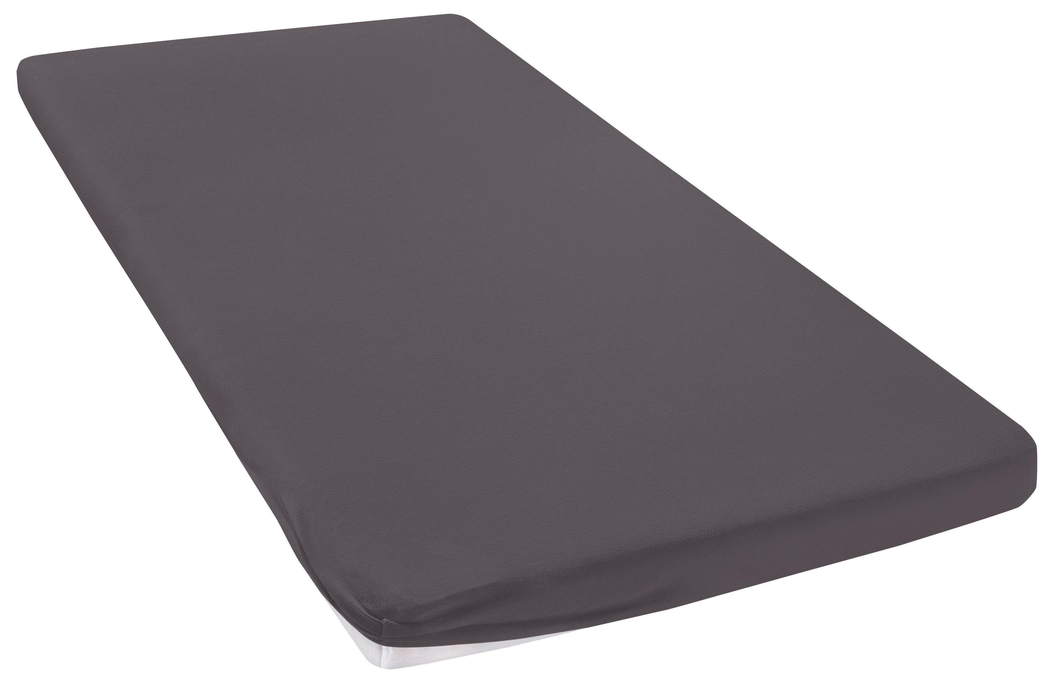 OTTO home Spannbettlaken Topper Basic, in Gr. 90x200, 140x200 oder 180x200 cm, Baumwoll-Jersey, Gummizug: rundum, (1 Stück), Baumwolle, Matratzen bis 8 cm Höhe, Bettlaken, Spannbetttuch, Laken