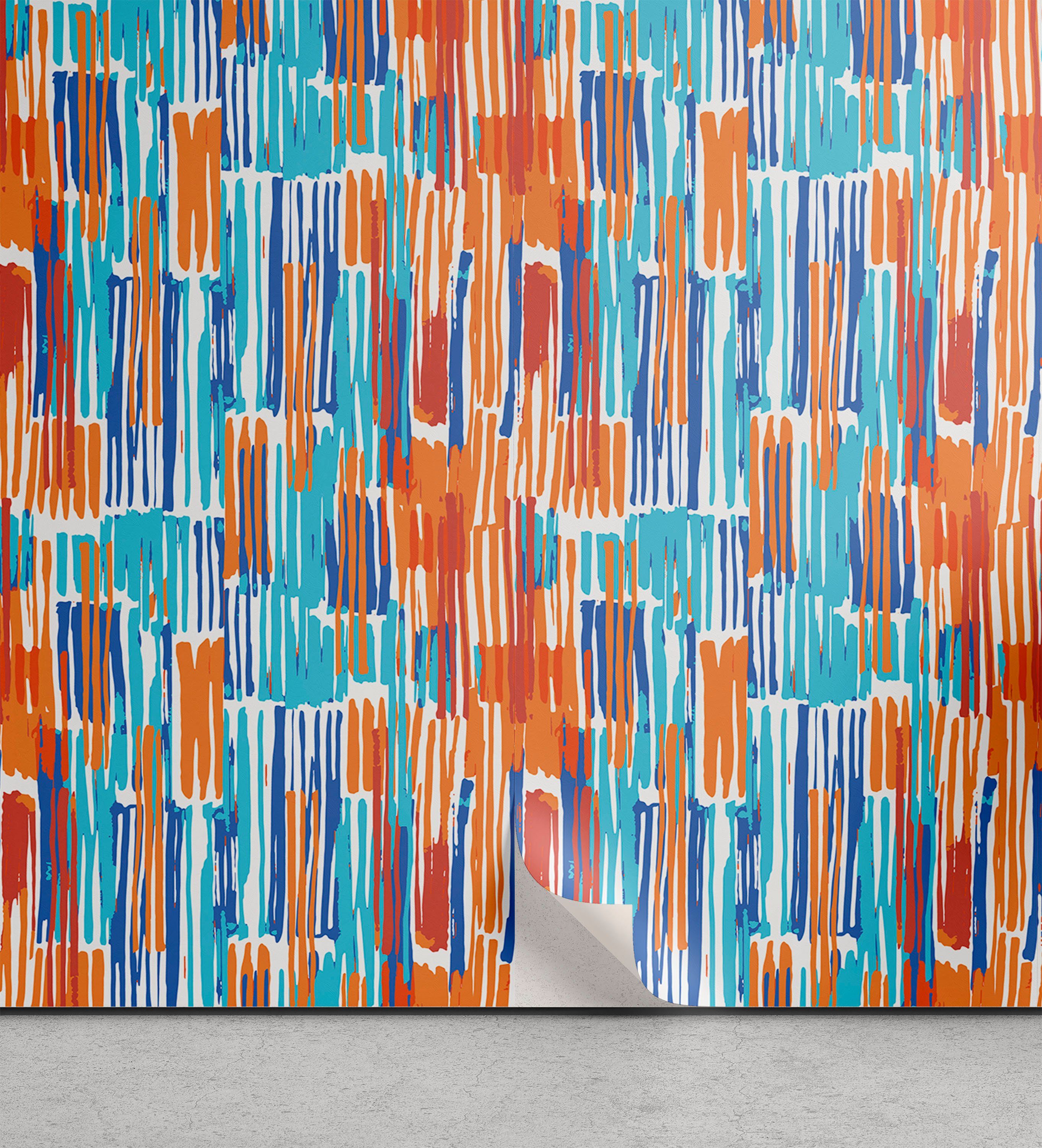 Abakuhaus Vinyltapete selbstklebendes Wohnzimmer Küchenakzent, Abstrakt Brush Stroke Arrangement