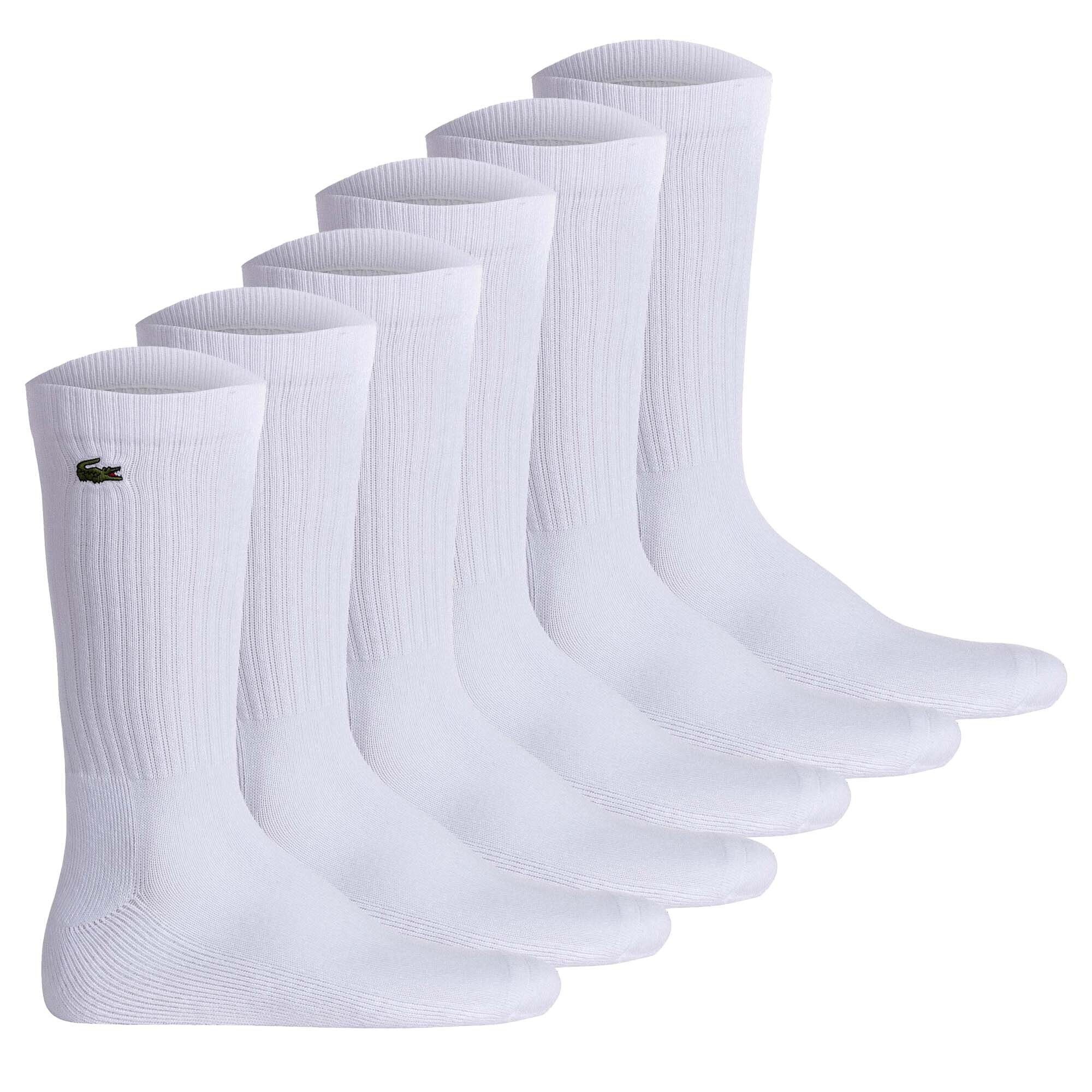 Lacoste Kurzsocken Unisex Socken, 6er Pack - Tennissocken Weiß