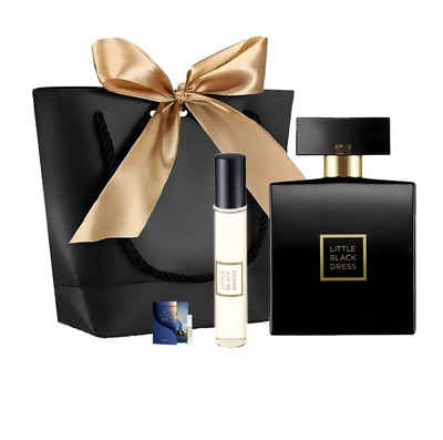 AVON Cosmetics Pflege-Geschenkset LITTLE BLACK DRESS Eau de Parfum Spray 50 ml, 10 ml Avon New Design. Duftklassiker, zeitlose Eleganz für Damen Set, 4-tlg., Damenmode, Luxusduft, Blumiger Duft, Modeklassiker