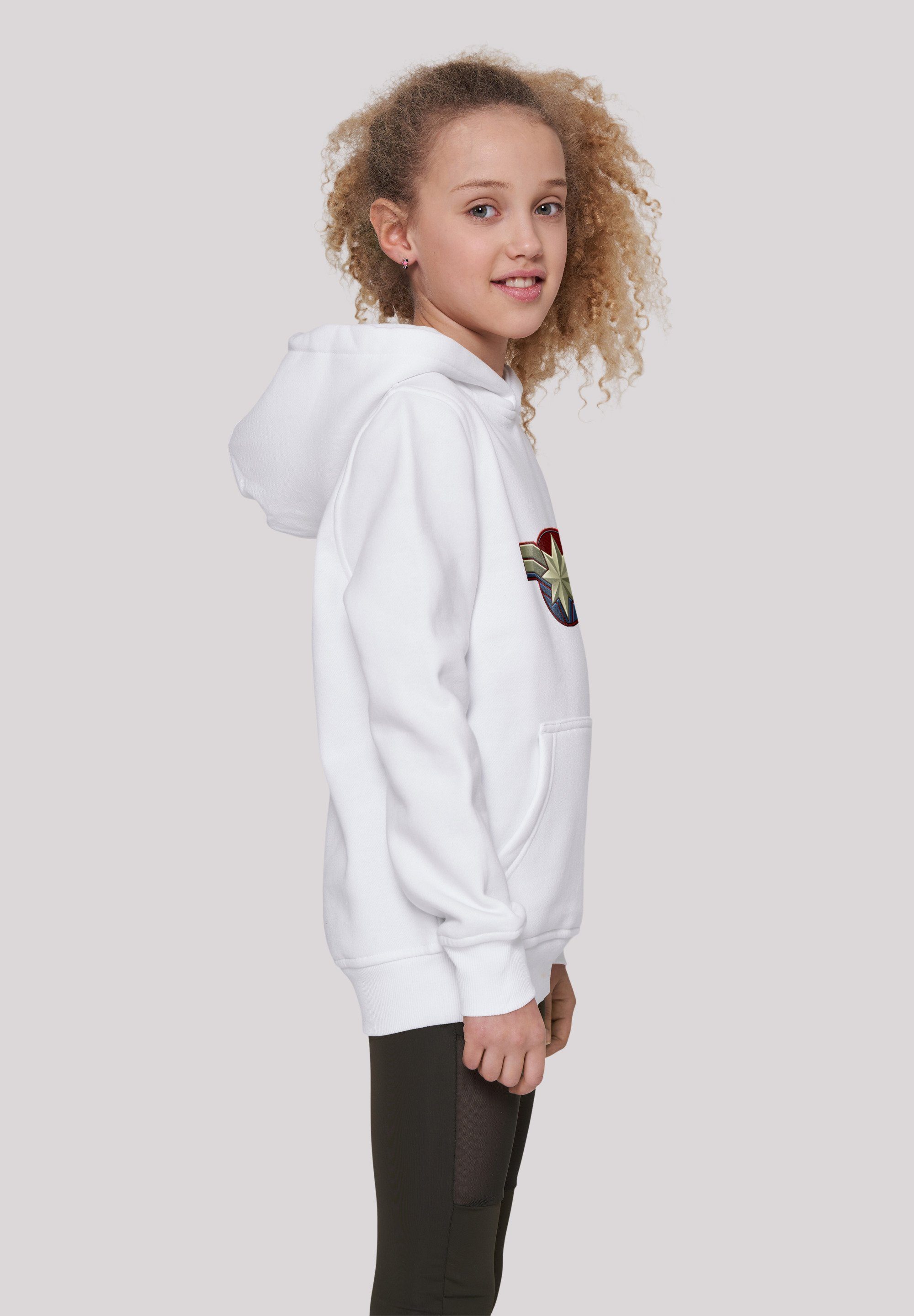 Captain Hoodie Kinder white Marvel (1-tlg) Hoody Kids F4NT4STIC Chest Emblem Basic with