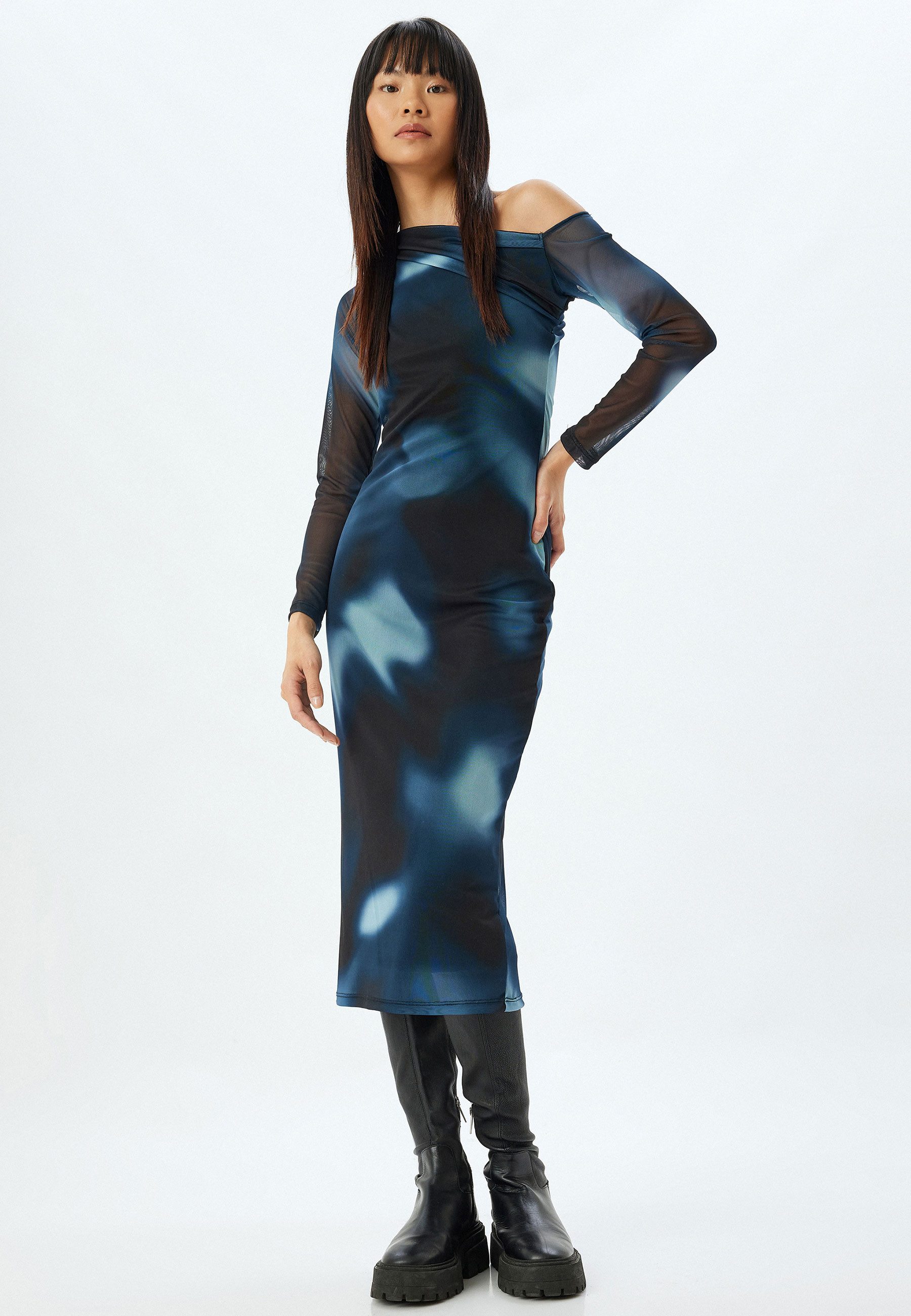 Midikleid Midi Länge Asymmetrisch