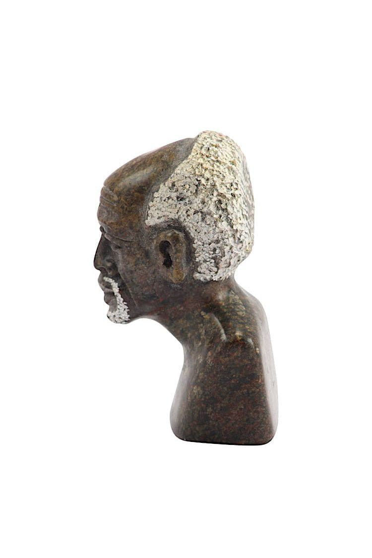 Little Zim Skulptur Afrikanische Büste - Mann, Handgefertigt · Recyceltes Glas · Unikat