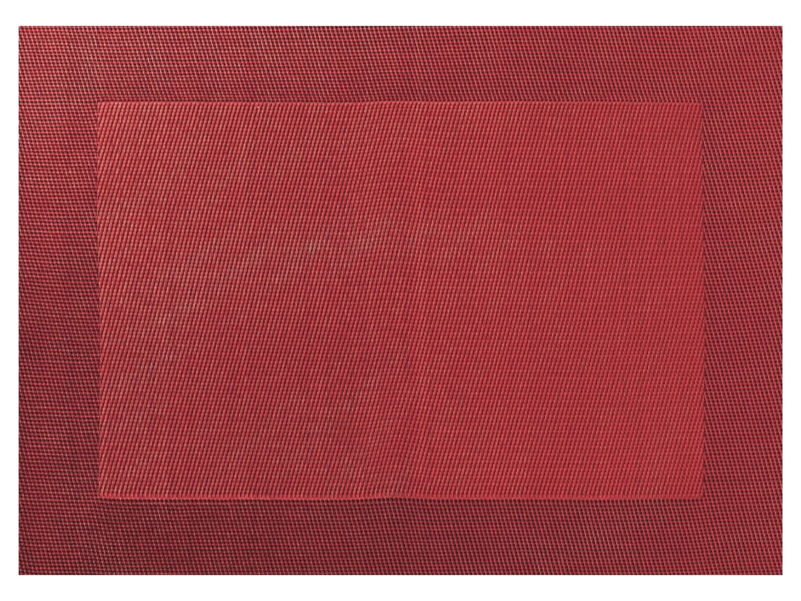 Platzset Tischset gewebter Rand granatapfelrot 46 x 33 cm