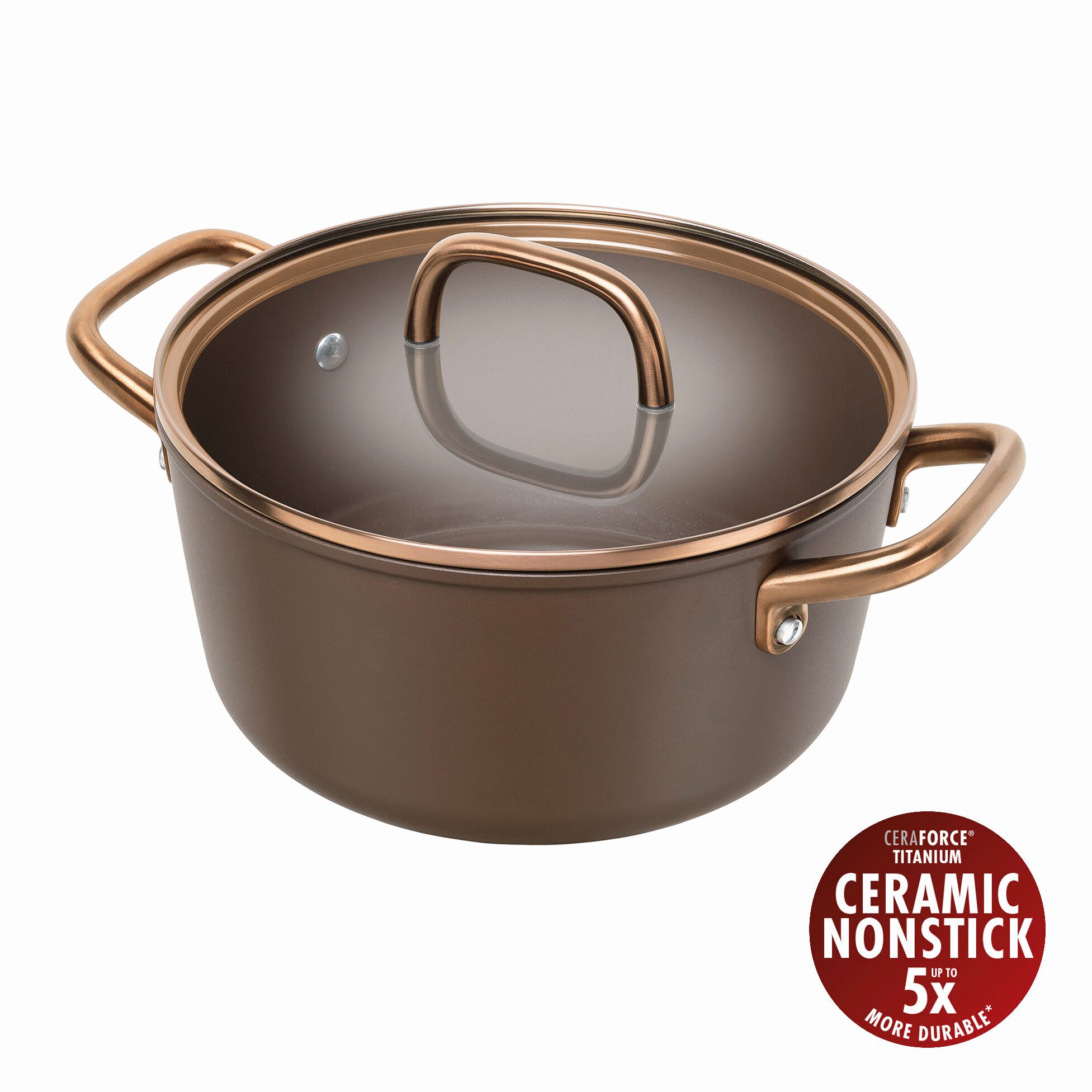 Zwilling Kochtopf Milano, Aluminium (1-tlg), Made in Italy, inkl. Deckel, Keramikbeschichtung, Induktion