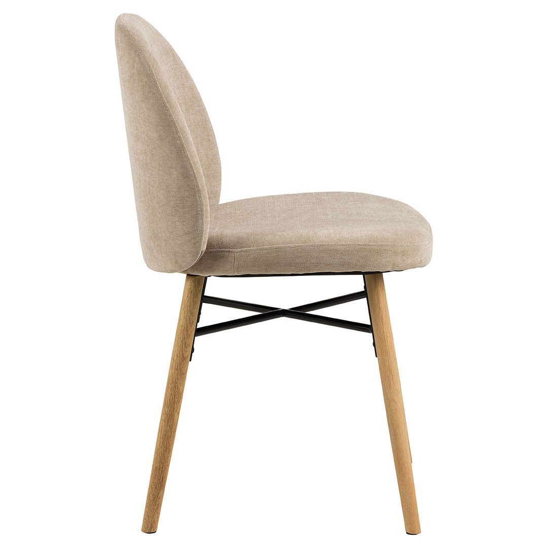 Esszimmerstuhl 2er Set Sophia Esszimmerstuhl Chenille beige.