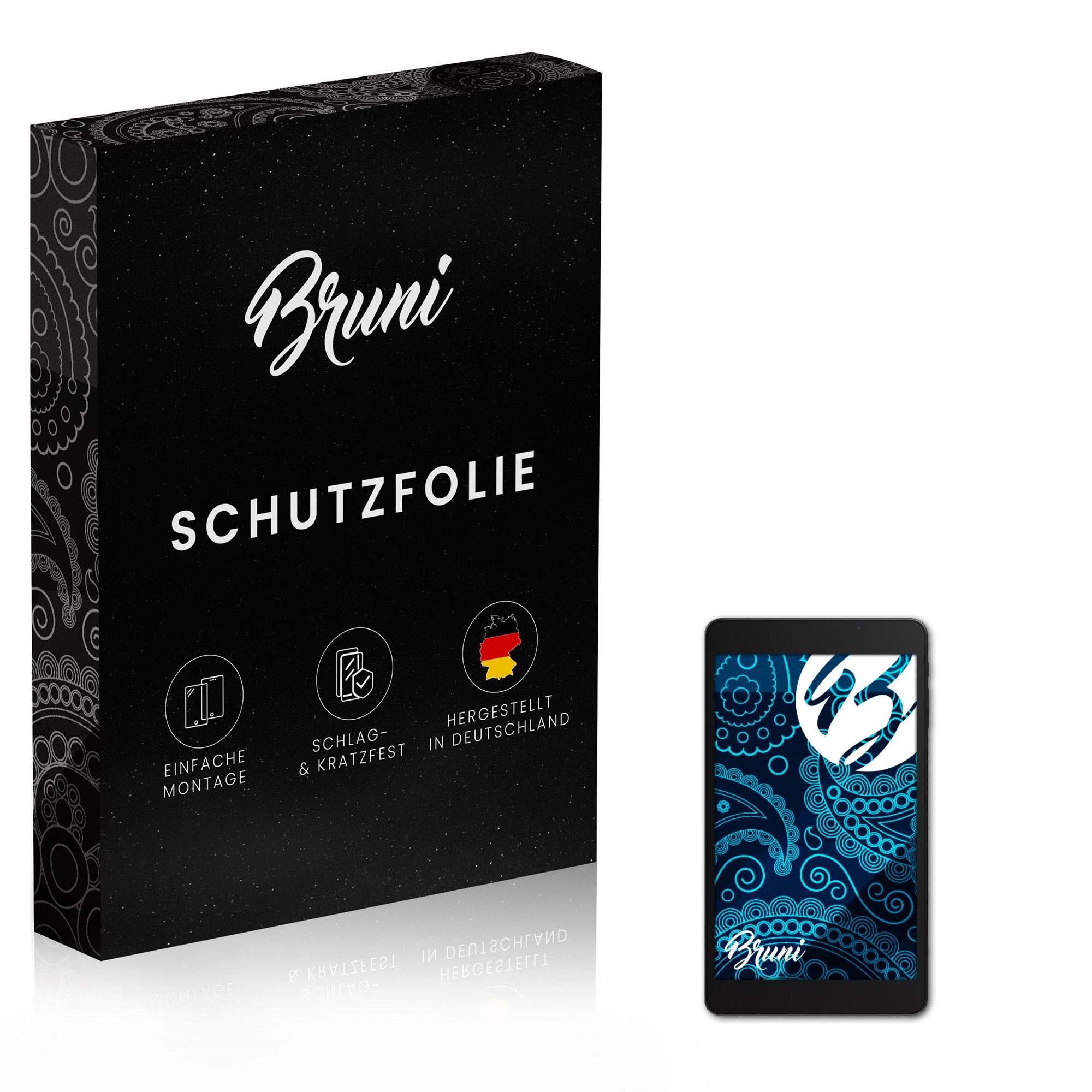 Bruni Schutzfolie Glasklare Displayschutzfolie für Wishtel IRA T802, (2 Folien), praktisch unsichtbar