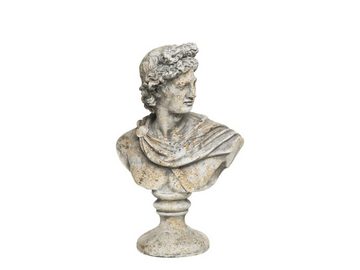 Chic Antique Skulptur Büste Homme H30,5/L19/B11 cm antique grau Kopf Skulptur Gartendeko (1 St)