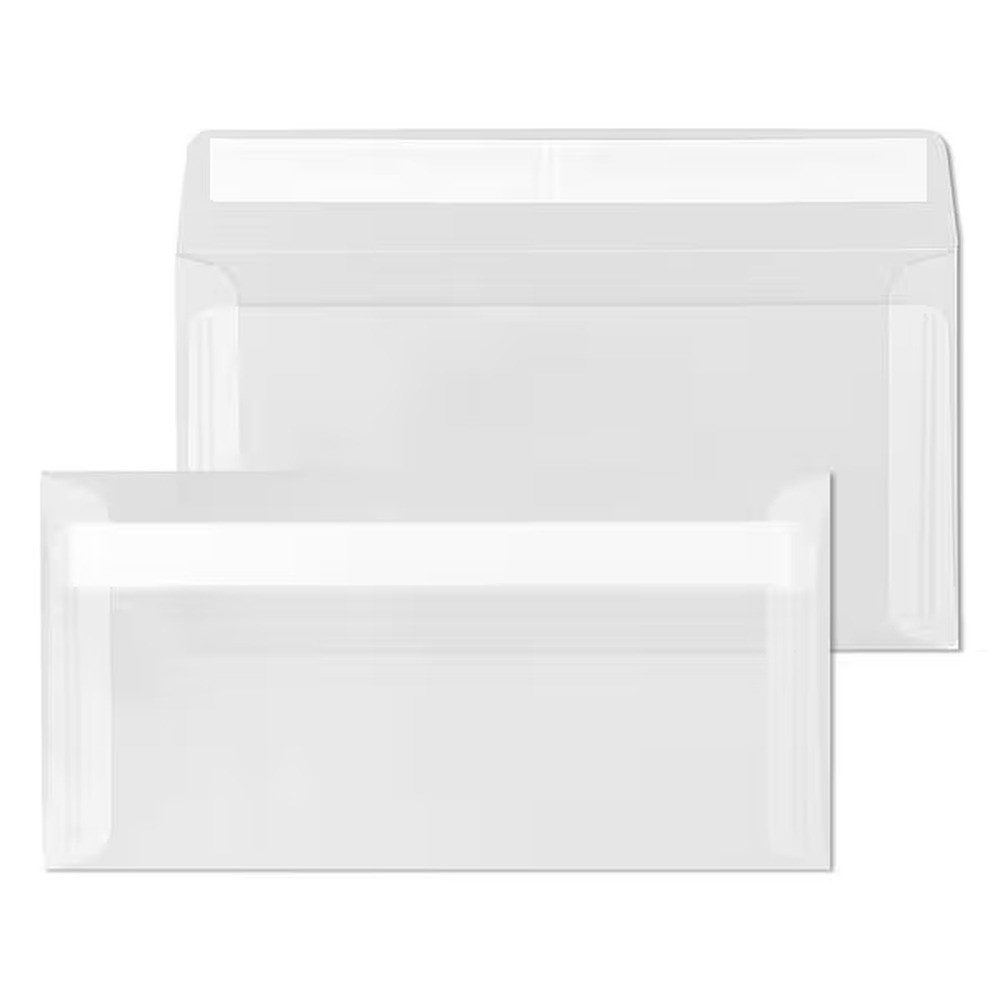 ÖKI Briefumschlag Briefumschlag 45648 Din Lang ohne Fenster haftklebend 100g transparent