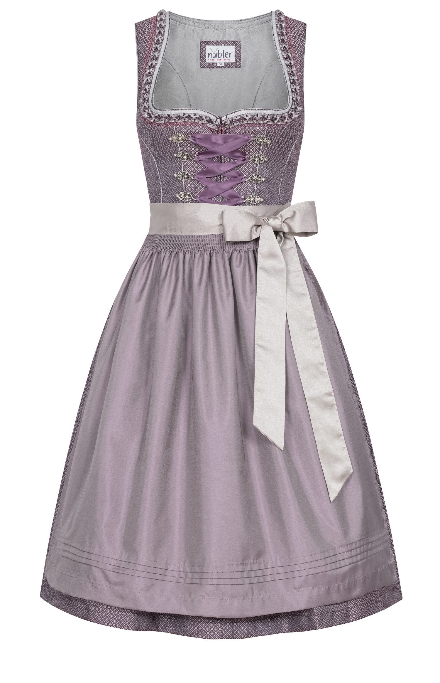 Nübler Trachtenkleid Mididirndl Gavrila in Aubergine günstig online kaufen