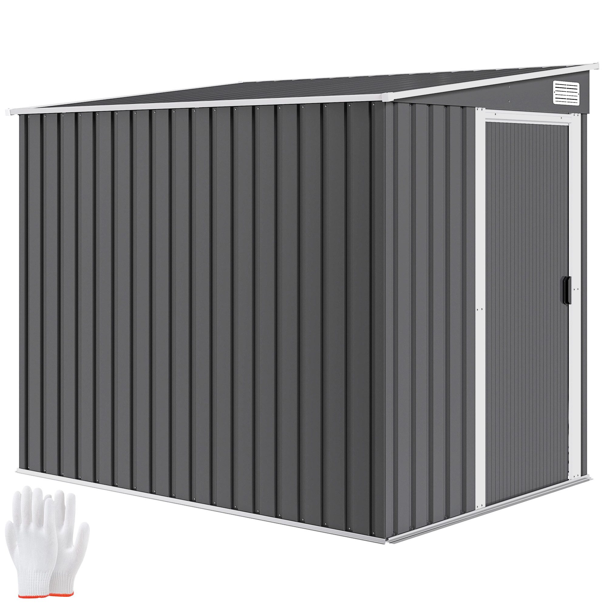 MC Star Gerätehaus Geräteschuppen aus Metall, 1,5 x 2 m, mit Sockel