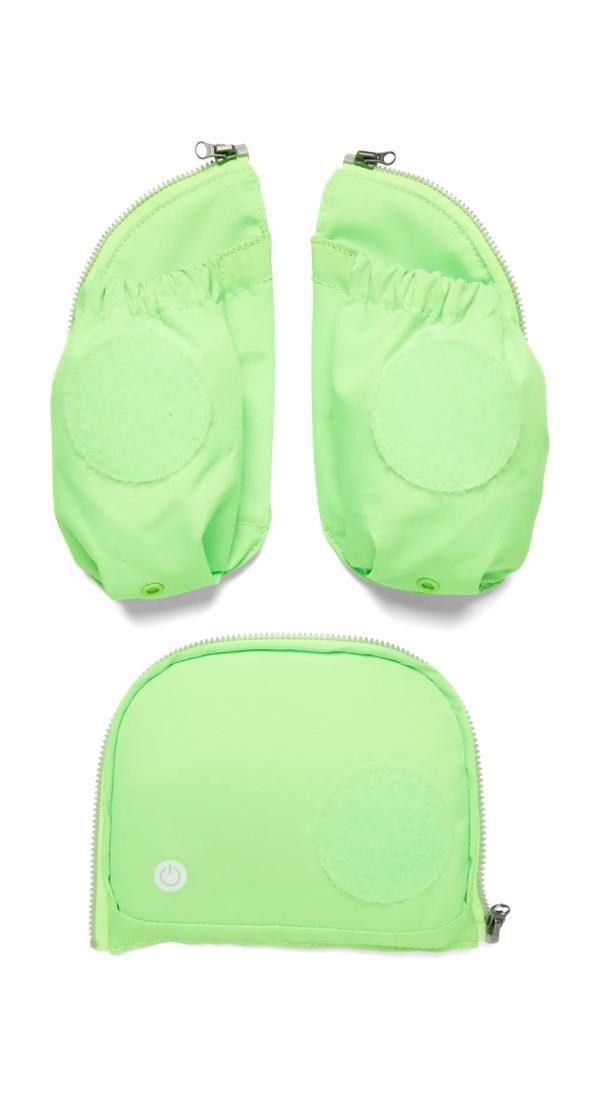 ergobag Schulranzen Fluo LED Seitentaschen Set, reflektierend