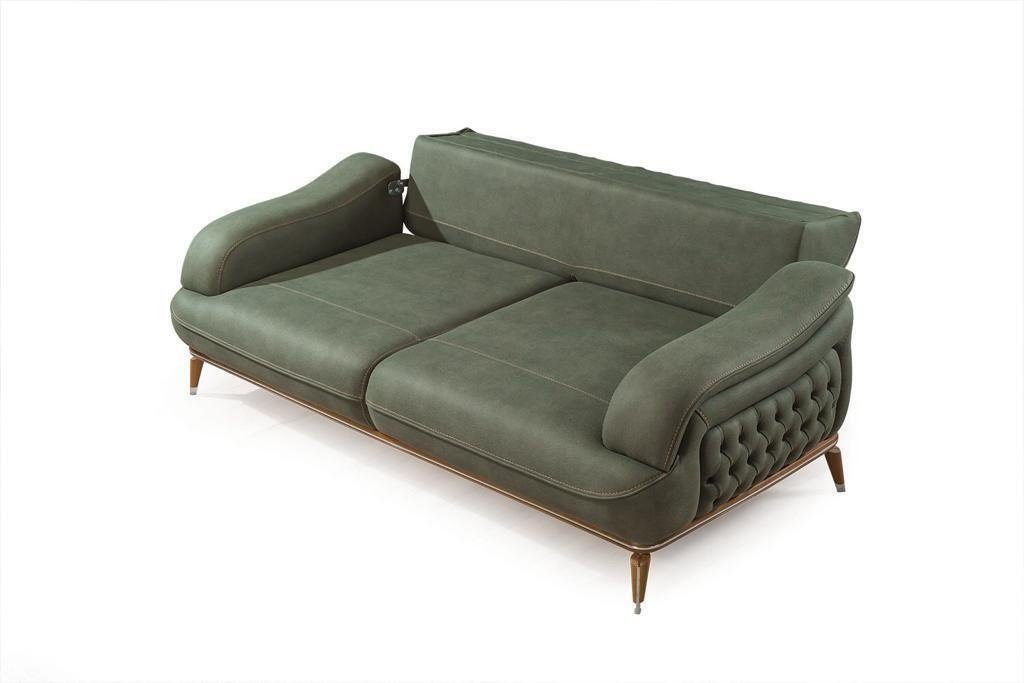 JVmoebel Sofa Sofa 3 Sitzer Design Europa Stil, Made in 1 Italienischer Teile, Grau Textil Wohnzimmer Luxus