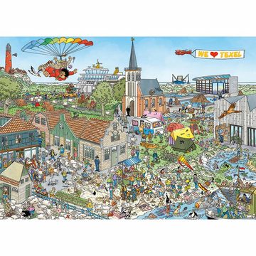 Jumbo Spiele Puzzle Jan van Haasteren - Reif für die Insel 1000 Teile, 1000 Puzzleteile