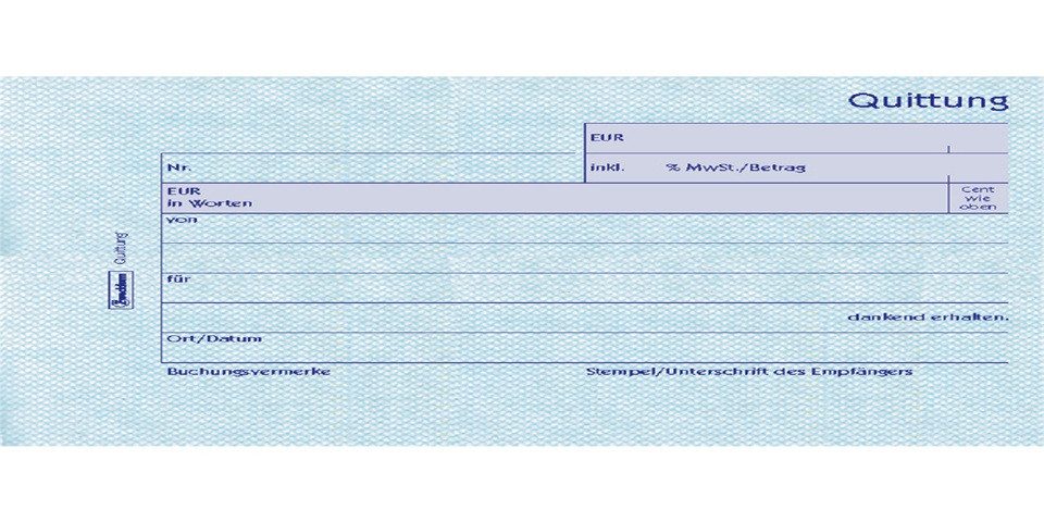 Notizblock AVERY® Zweckform Quittung inkl. MwSt, Nr. 1736