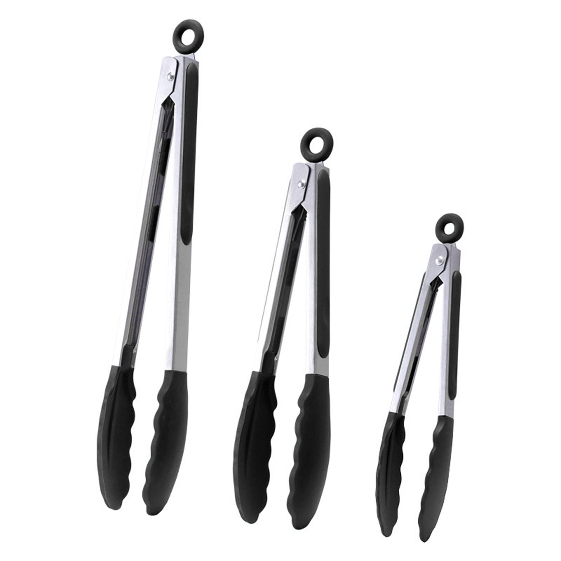 Mutig Grillzange Zange,Kochzange,Küchenzange Kochzange Grillzange 3er-Set, Edelstahl, für Steak, Hähnchen, Wurst,Lamm,Meeresfrüchte,Obst,Outdoor,Grillpartys