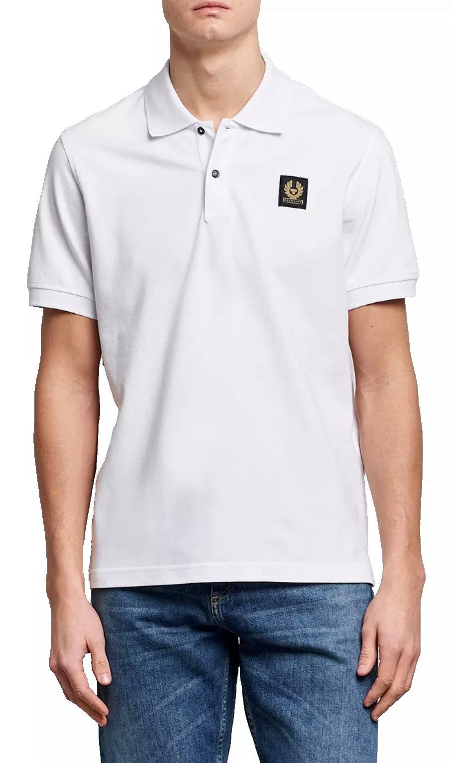 Belstaff Poloshirt Herren Retro Patch Regular Comfort Fit Baumwollpiqué Ges günstig online kaufen