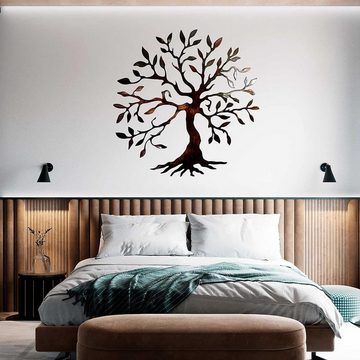 Novzep Wanddekoobjekt Metall Baum des Lebens Wanddekoration, Wandkunst Dekoration, 50*50 cm