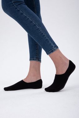 NERS Füßlinge für Damen und Herren aus gekämmter Baumwolle und ohne drückende Naht (6-Paar) Rutschfest und unsichtbar im Schuh