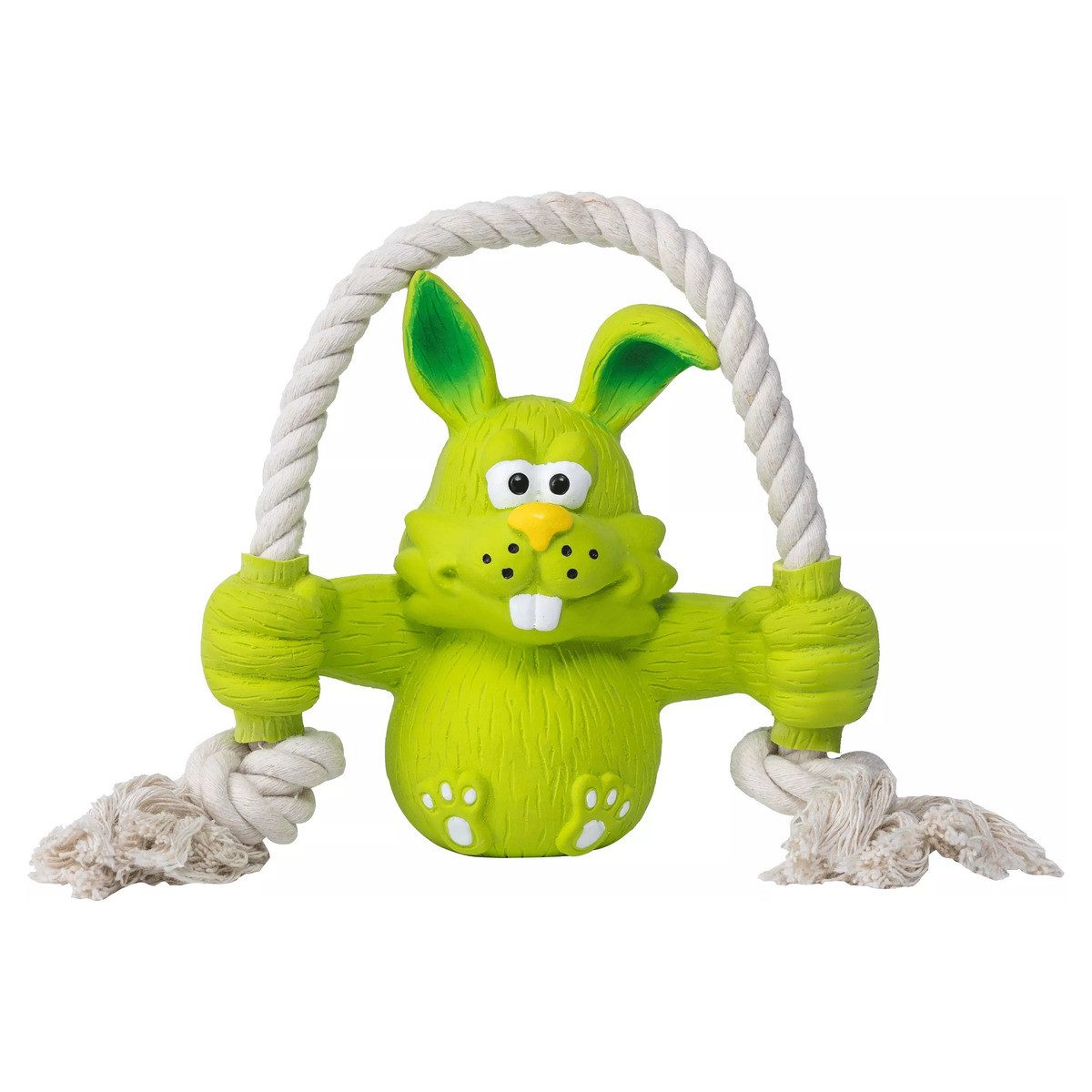 Quapas! Tierquietschie Toy Fun Latex Rabbit with Rope