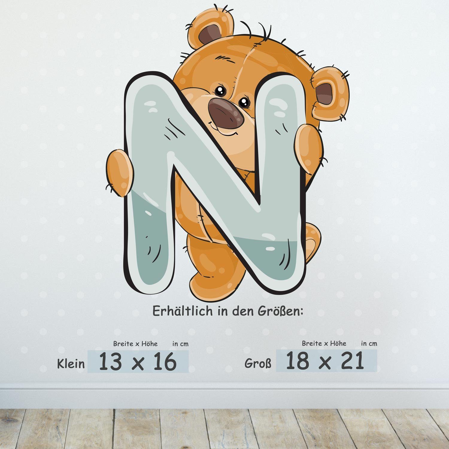 Sunnywall Wandtattoo Buchstaben ABC Bärchen Aufkleber günstig online kaufen