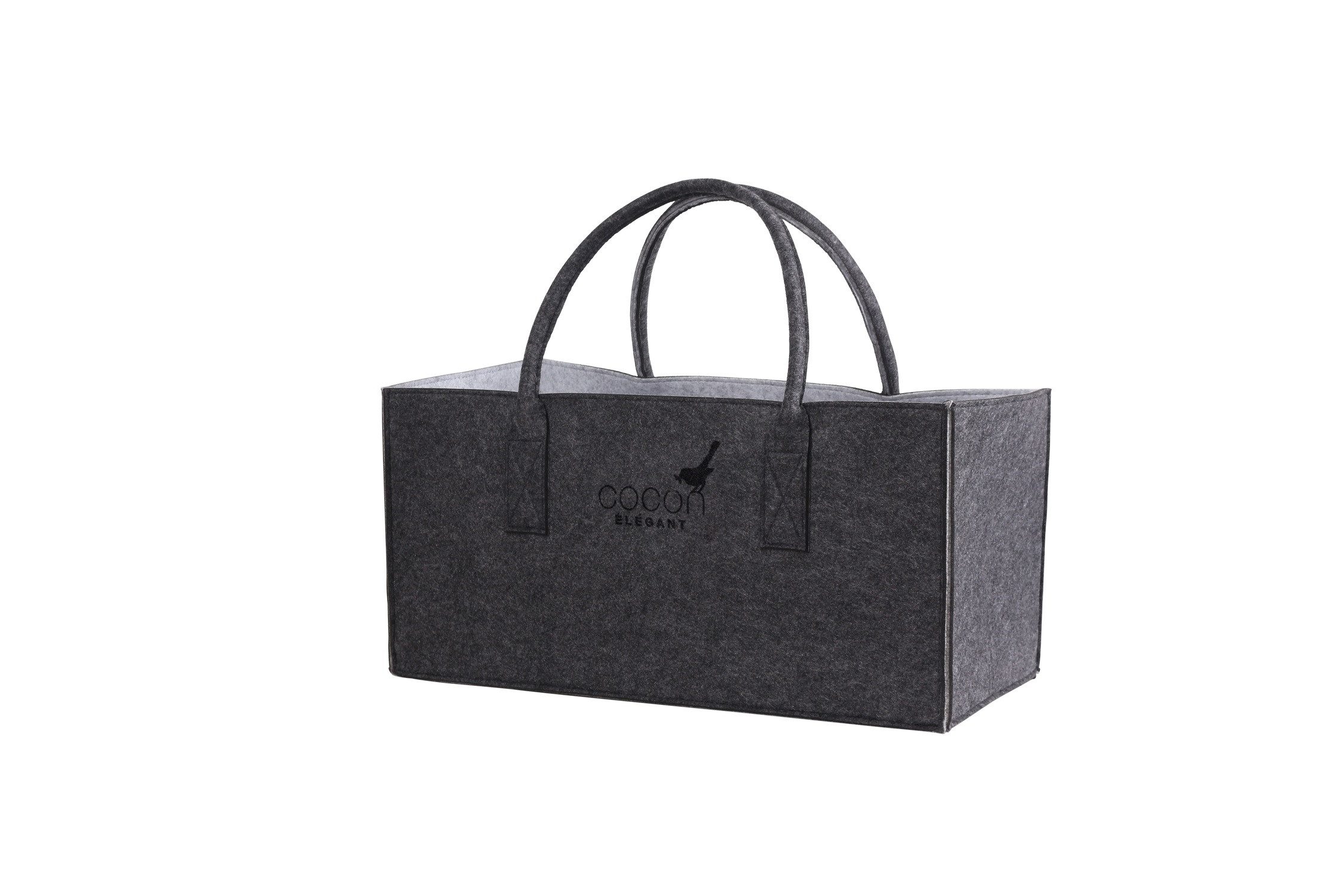Cocon Einkaufsshopper Filztasche Kaminholztasche Spielzeugaufbewahrung 5 mm dicke Filze, für Einkaufs Kamin Holz Zeitungsholz Spielzeug