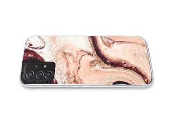 MuchoWow Handyhülle Stein - Marmor - Edelstein - Abstrakt - Natur - Rosa, Phone Case, Handyhülle Samsung Galaxy A53, Silikon, Schutzhülle
