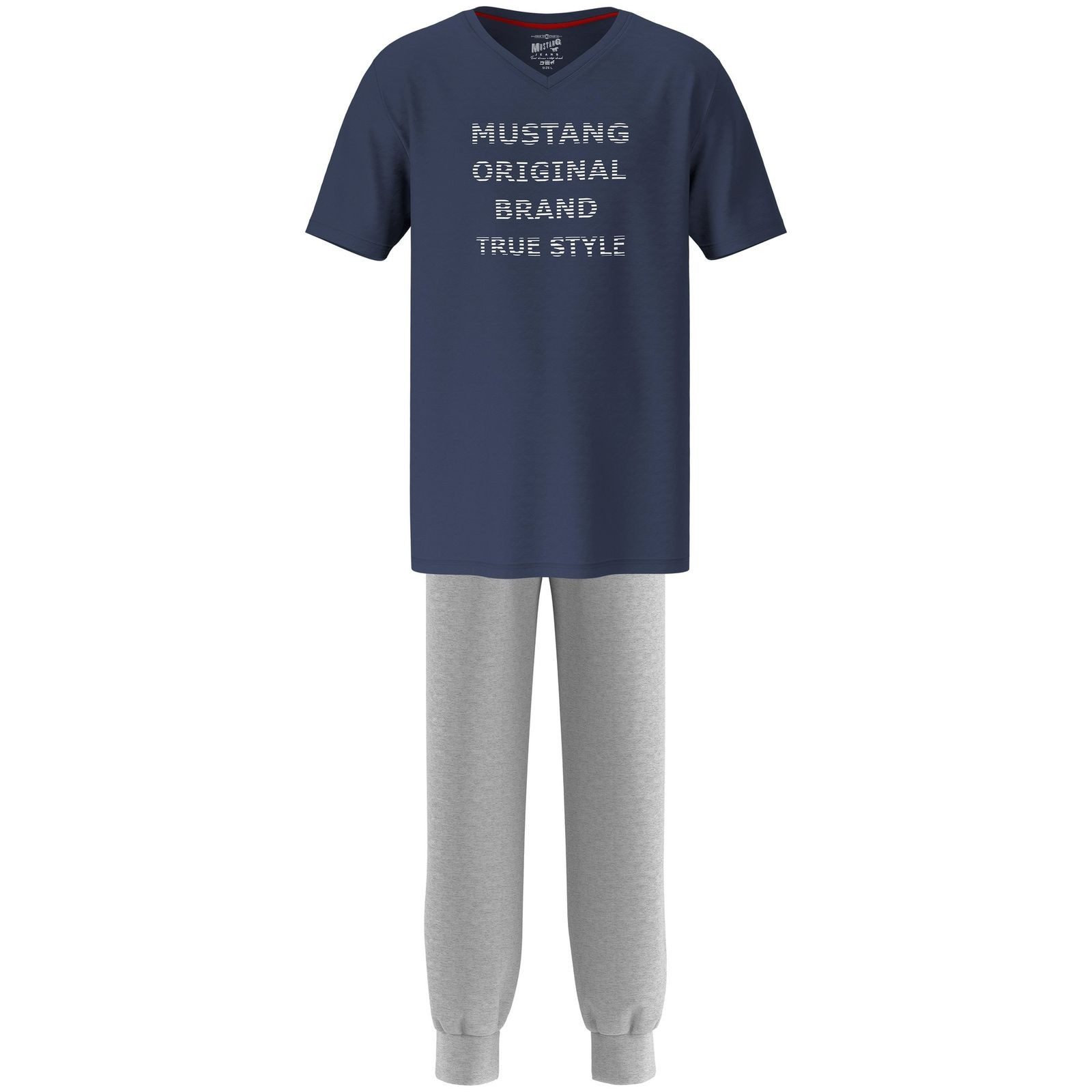 MUSTANG Schlafanzug OLE Pyjama-Set T-Shirt Long Pants lange Hose Schlafkomb günstig online kaufen
