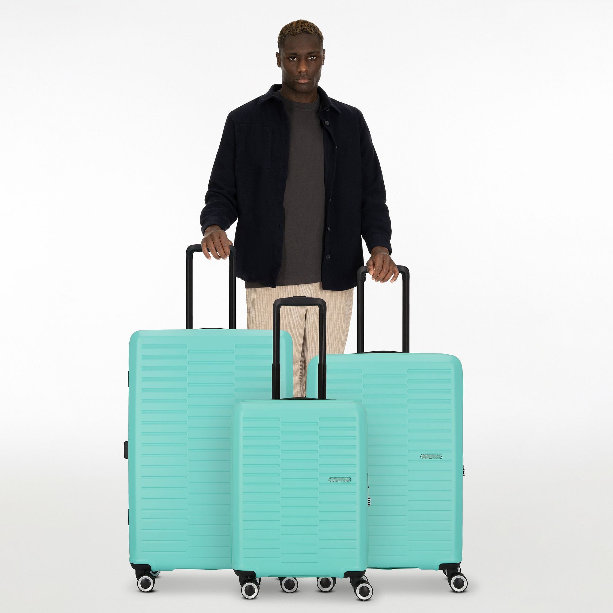 American Tourister® Trolleyset Sunset Hills, 4 Rollen, (3-teilig, 3 tlg), Polypropylen