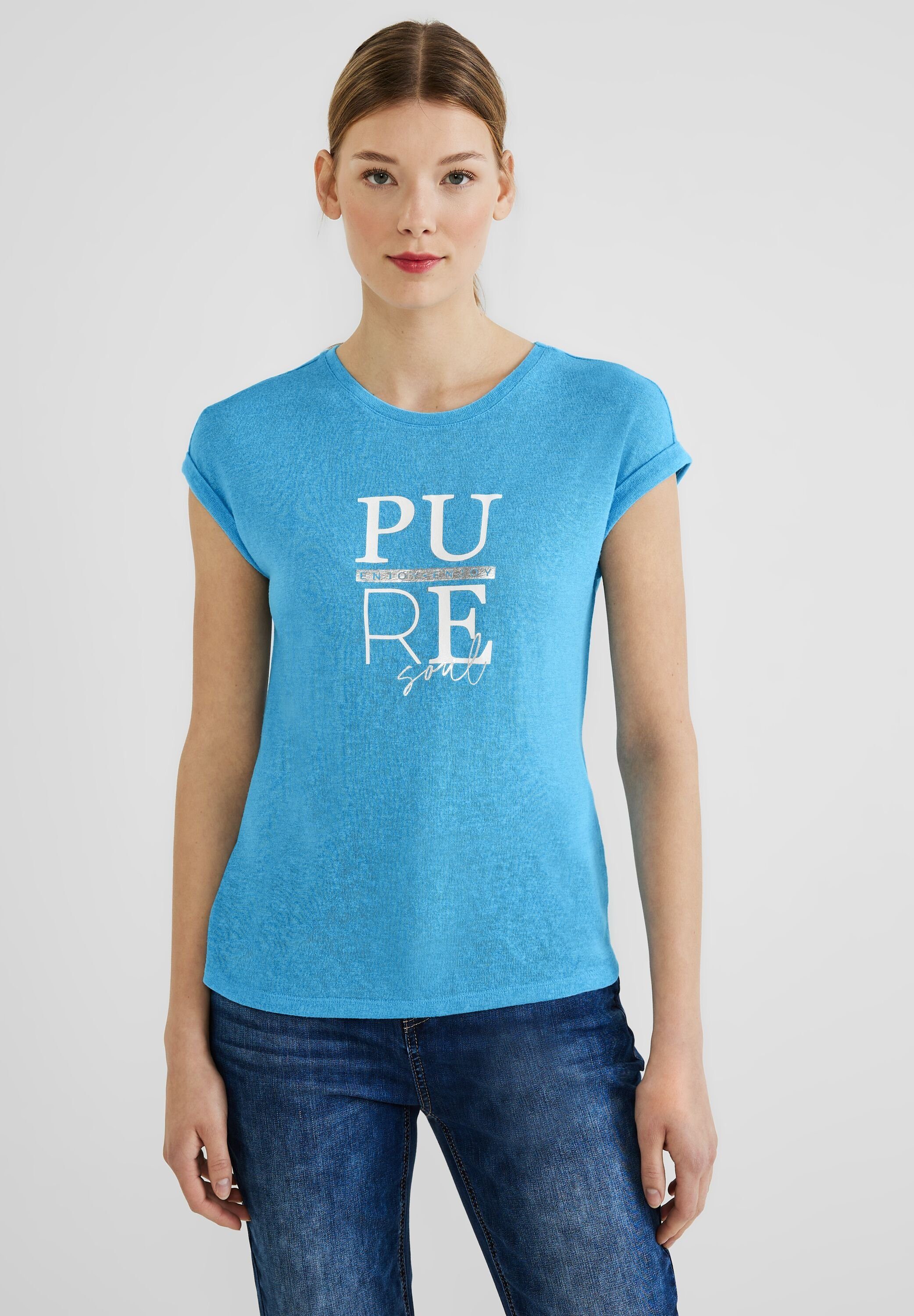 STREET ONE Print-Shirt mit überschnittenen Schultern