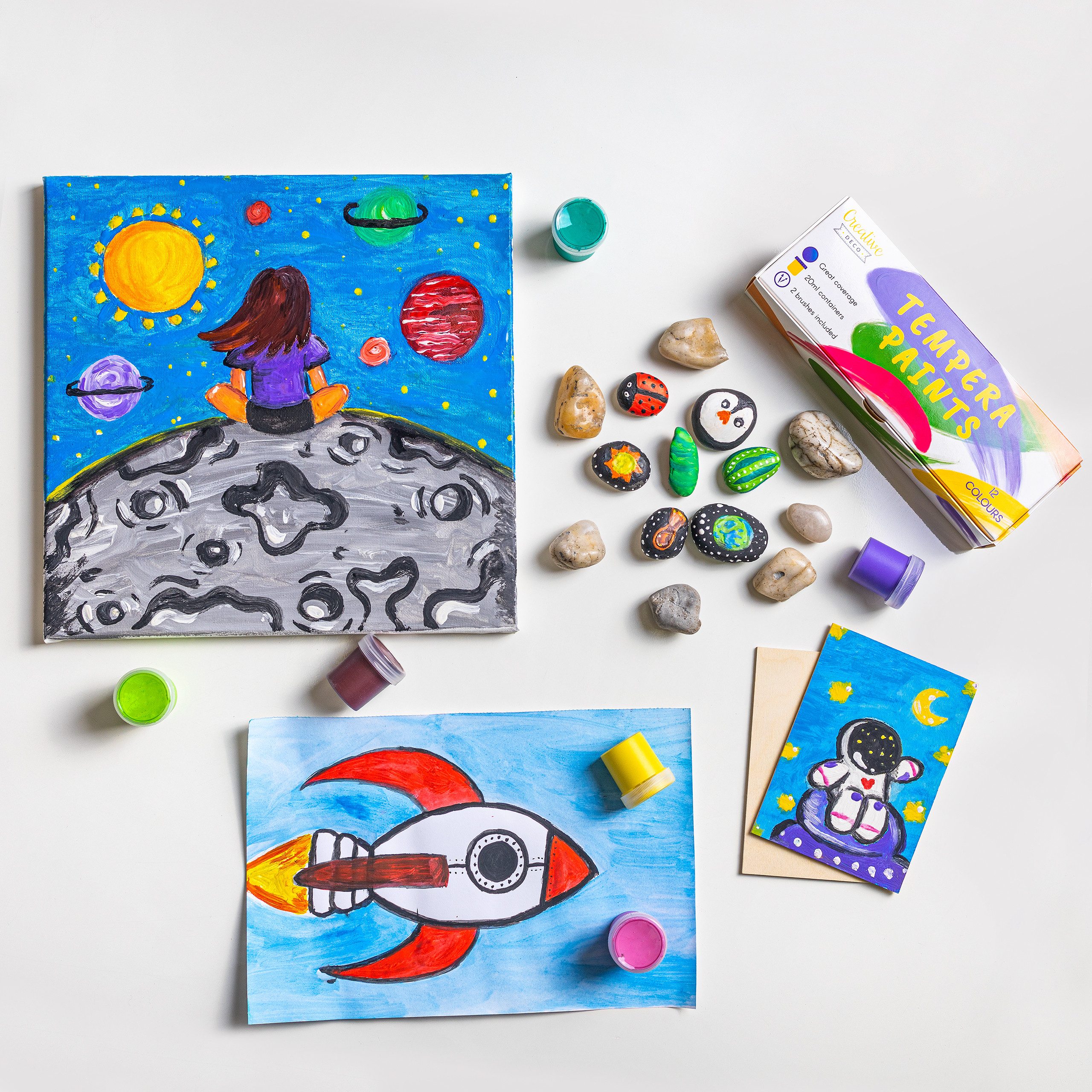 Creative Deco Fingerfarbe Fingerfarben Kinder Ungiftig Bastelfarben, auf Wasserbasis