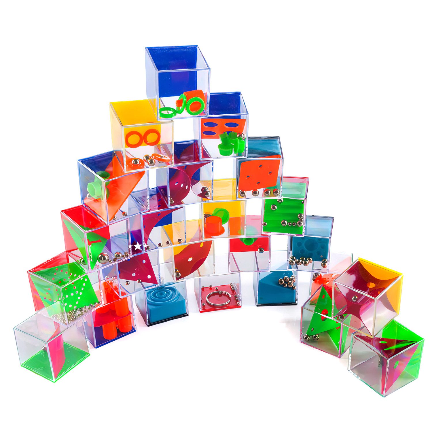 Goods+Gadgets Spiel mit 24 Kugel-Spielen, Mini Geduldsspiele Mega-Set, Geschicklickheitsspiele als Mitgebsel
