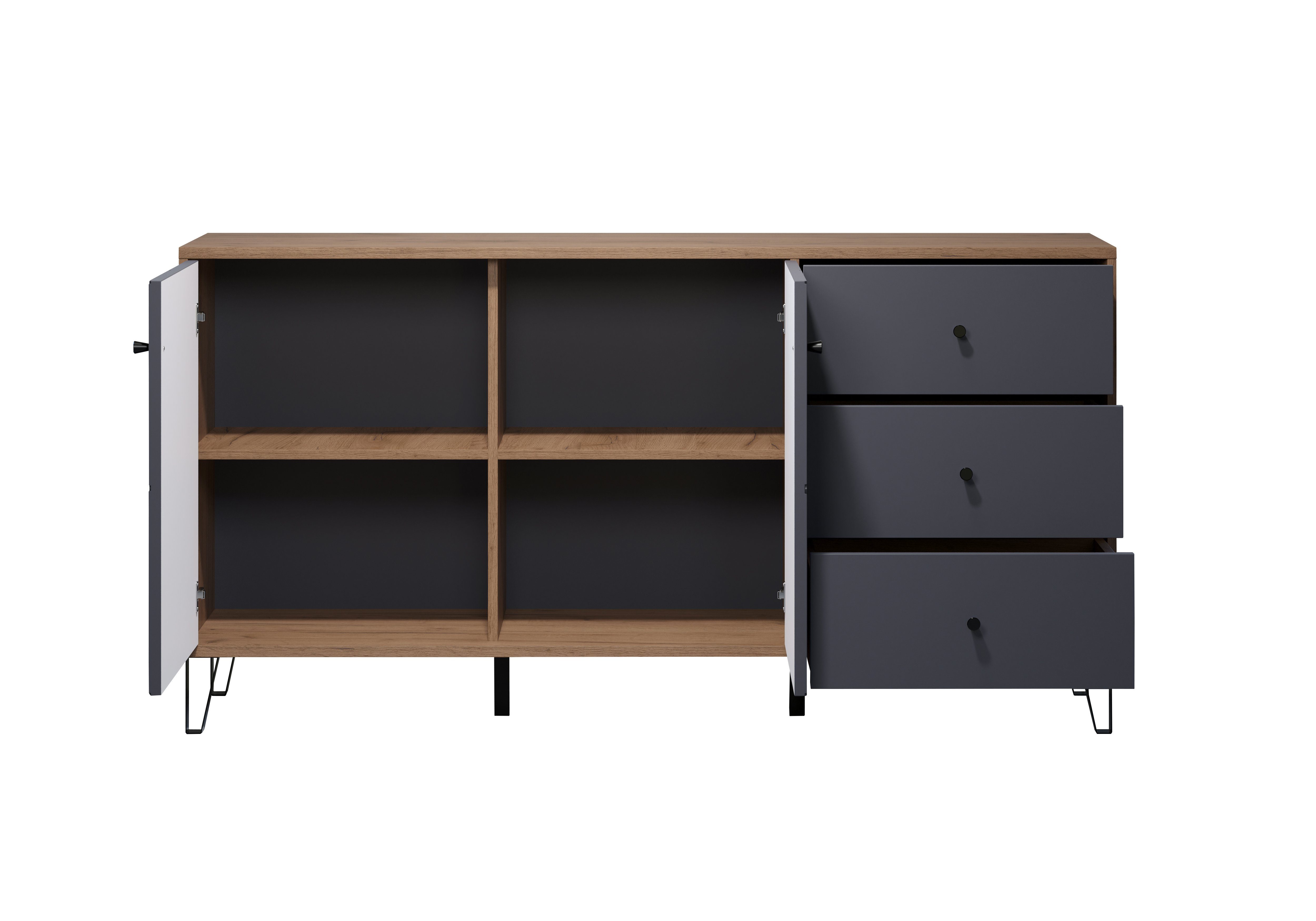 of St), Fronten, strukturierten Style Design (1 Molveno Places Sideboard Soft-Close mit außergewöhnliches