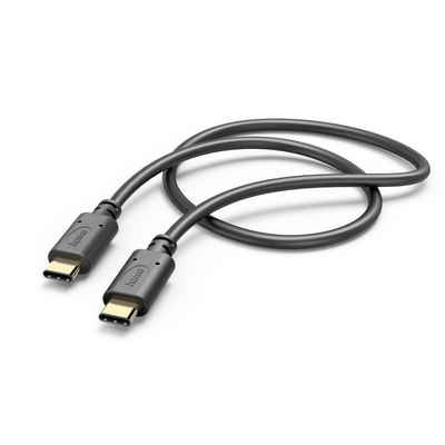Hama Ladekabel für Smartphones und Tablet, USB C auf USB C, 1,5 m, Schwarz USB-Kabel, USB-C, (150 cm)