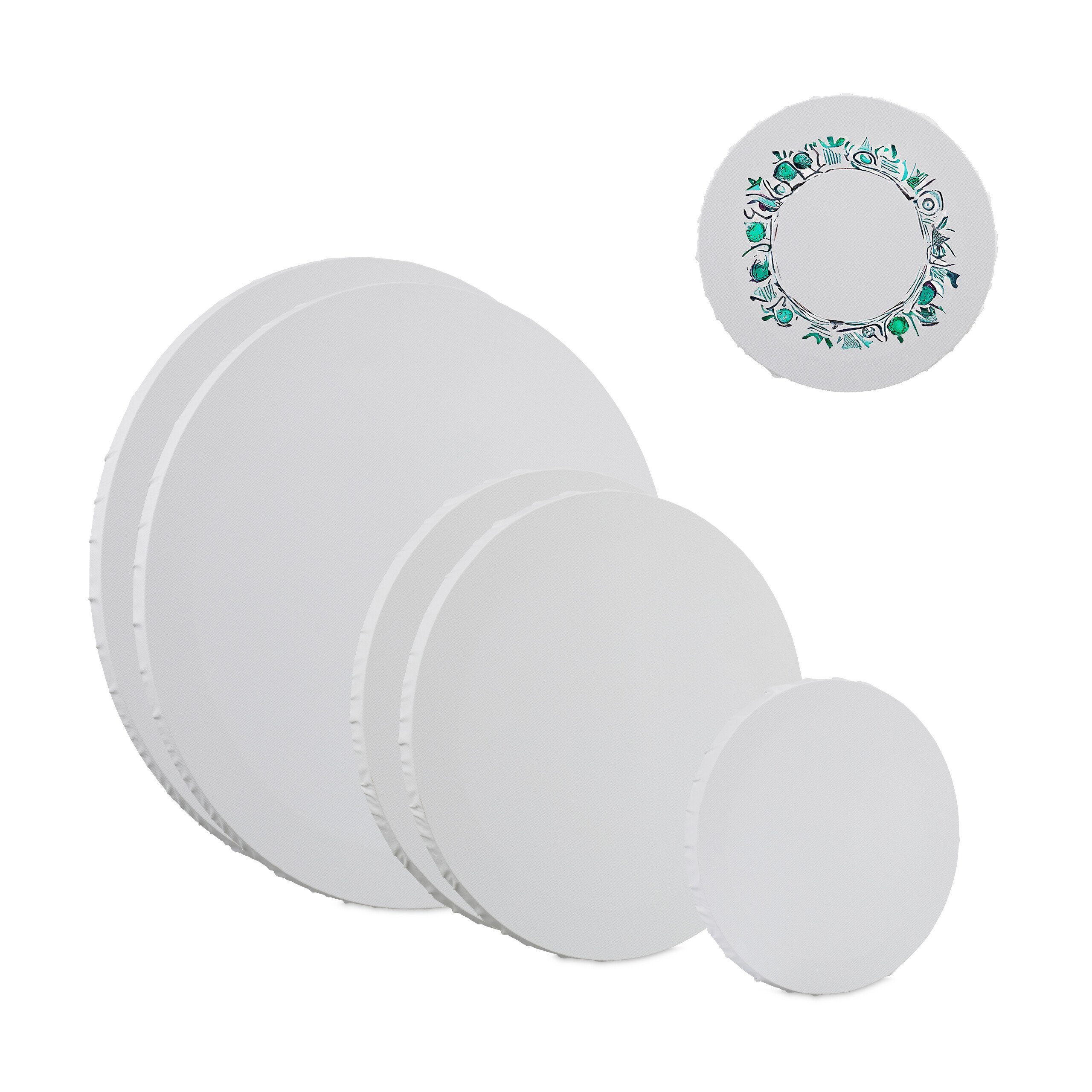 Leinwand rund 6er Set