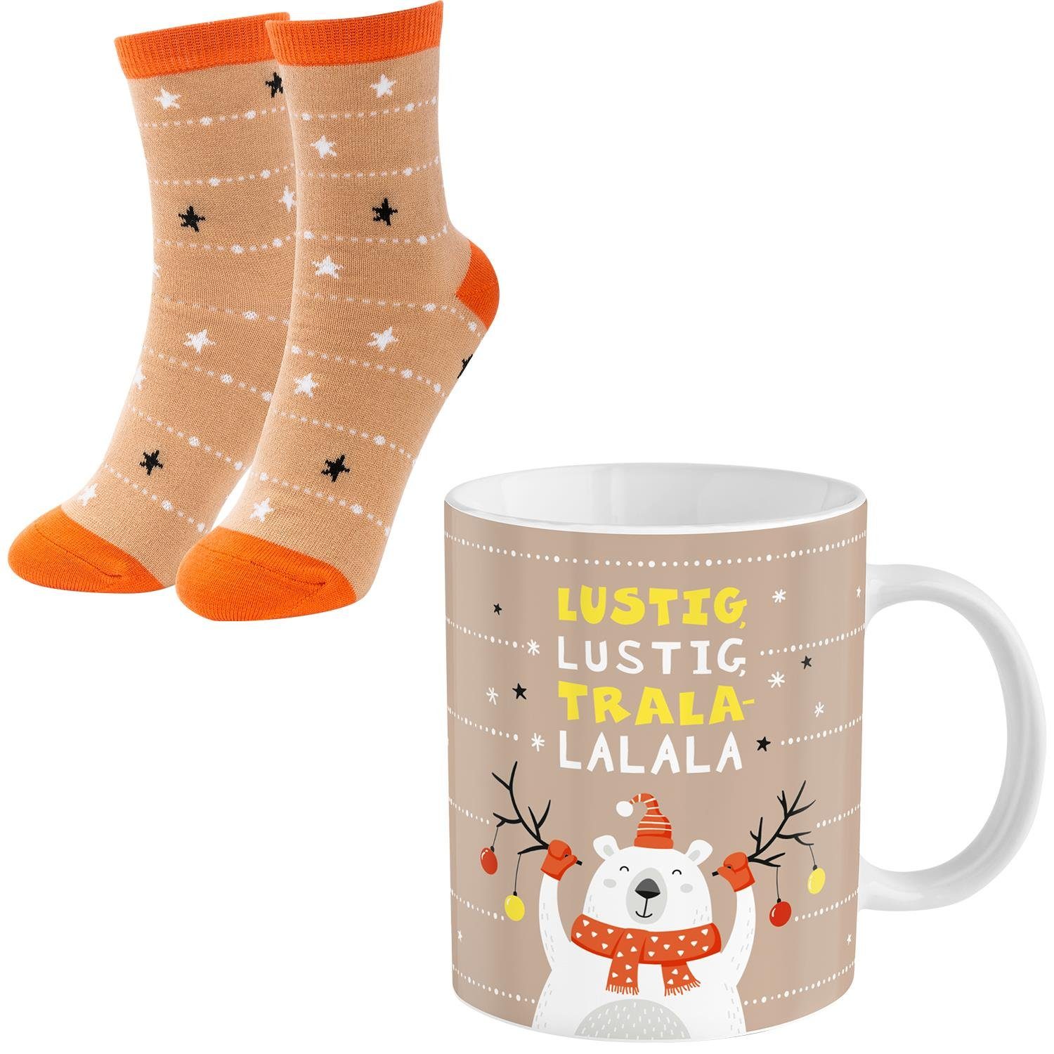 Sheepworld Tasse »Geschenkset Tasse 350ml Socken 3640 Winter
