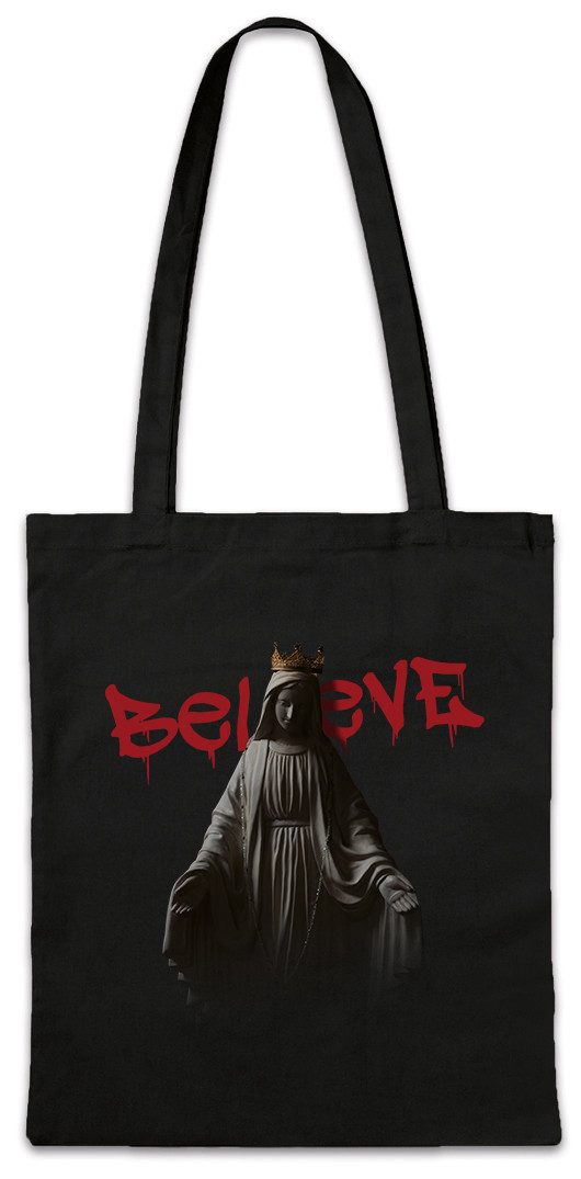 Beuteltasche Maria Believe Stofftasche Gothic God Dark Gott Jesus Holy Christ