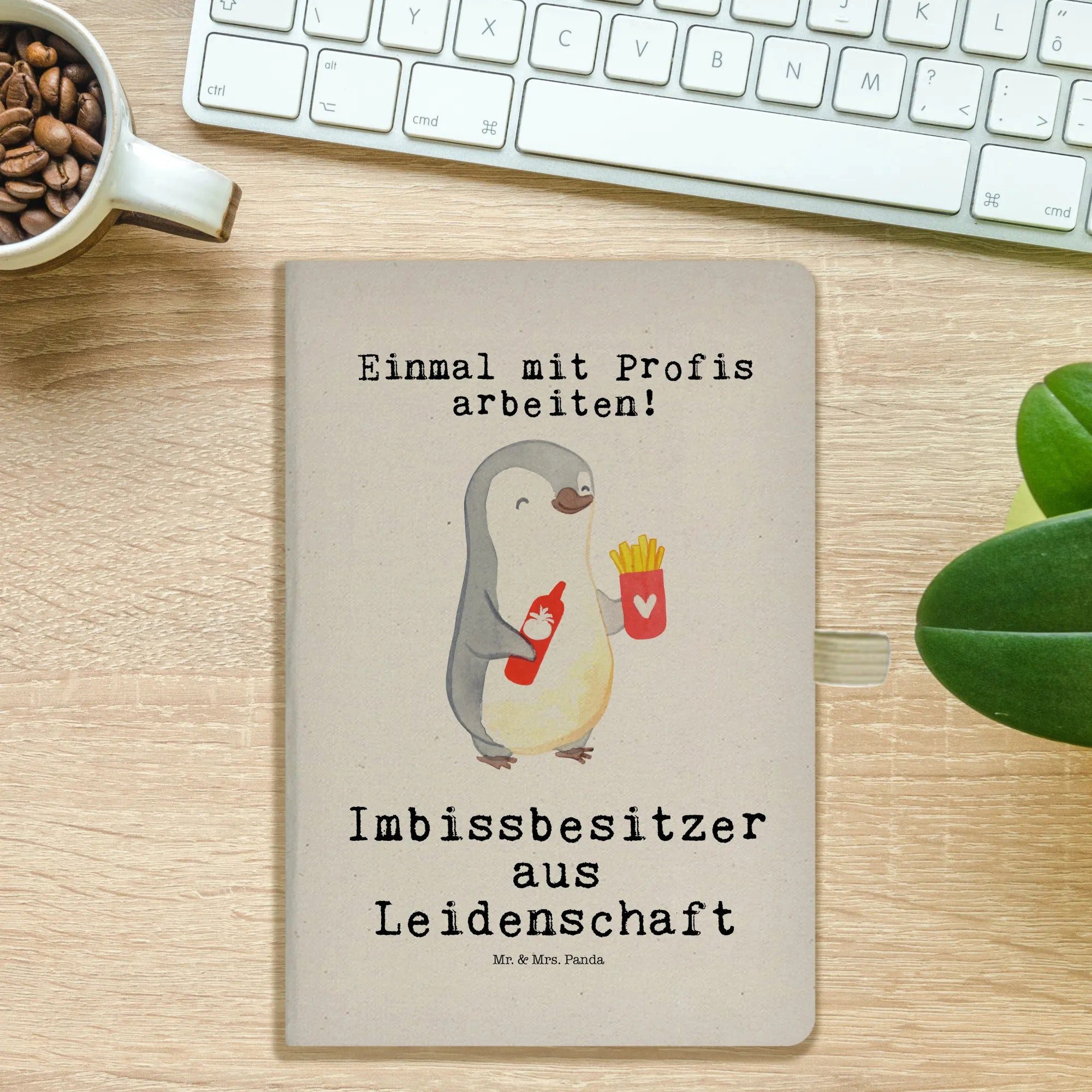 Thumbnail - Mr. & Mrs. Panda Notizbuch Imbissbesitzer Leidenschaft - Transparent - Geschenk, Kollegin, Danke Mr. & Mrs. Panda, Hochw...