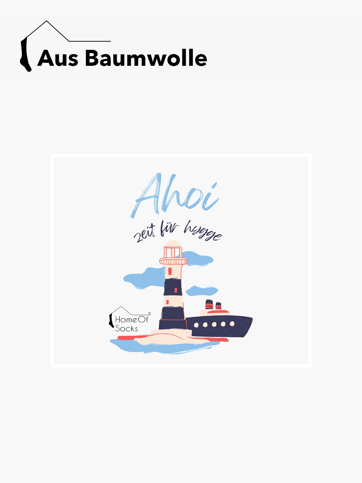 HomeOfSocks Socken Maritim Anker Socke aus 90% Baumwolle Anker Socken Maritim aus 90% Baumwolle